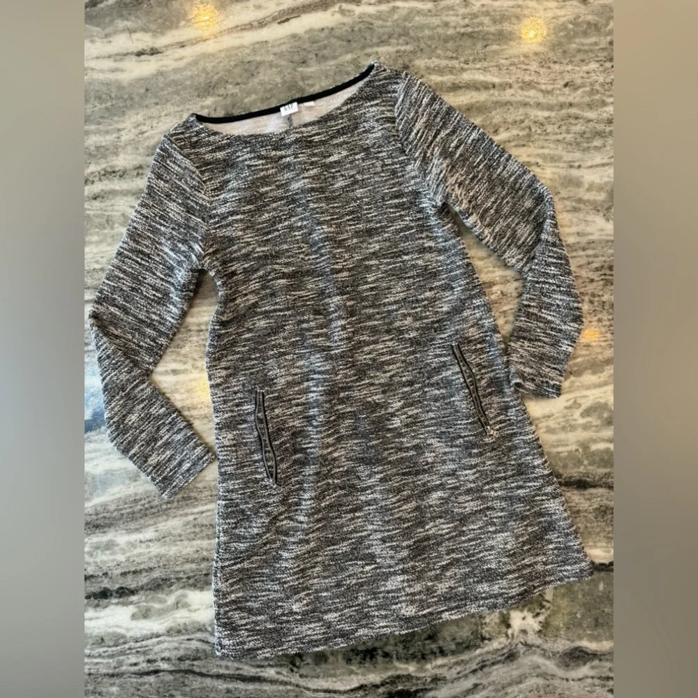 GAP Grey Long Sleeve Dress Womens Size Small w/ Pockets